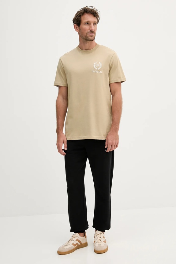 Βαμβακερό μπλουζάκι Karl Lagerfeld A3M44002 πράσινο AW25