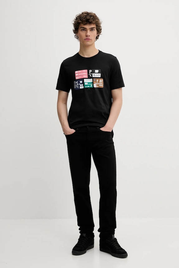 Bavlnené tričko PS Paul Smith M2R.011R.TP5258 čierna AW25