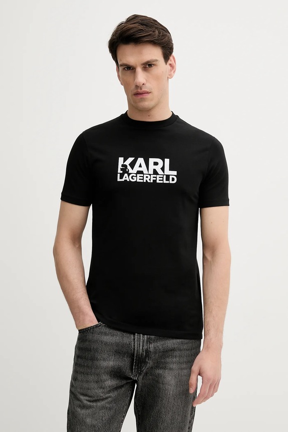 Karl Lagerfeld t-shirt sovrastampa nero 553235.755087
