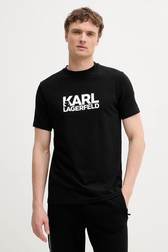 Tričko Karl Lagerfeld potisk černá 553235.755087