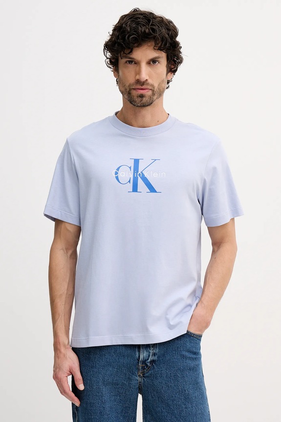 Calvin Klein Jeans tričko pánské bavlněné modrá LV04RB862G