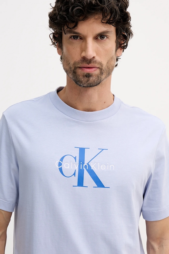Calvin Klein Jeans tričko pánské bavlněné modrá LV04RB862G
