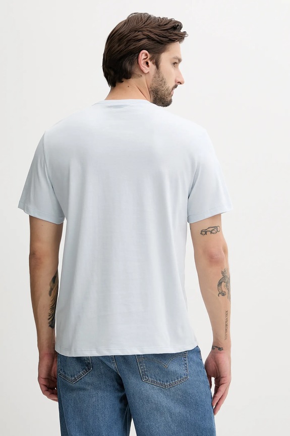 Calvin Klein Jeans tričko pánske bavlnené LV04RB862G modrá SS26