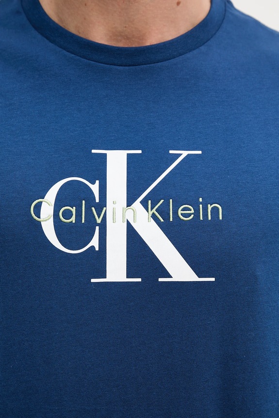 Calvin Klein Jeans tričko pánské bavlněné námořnická modř LV04RB862G