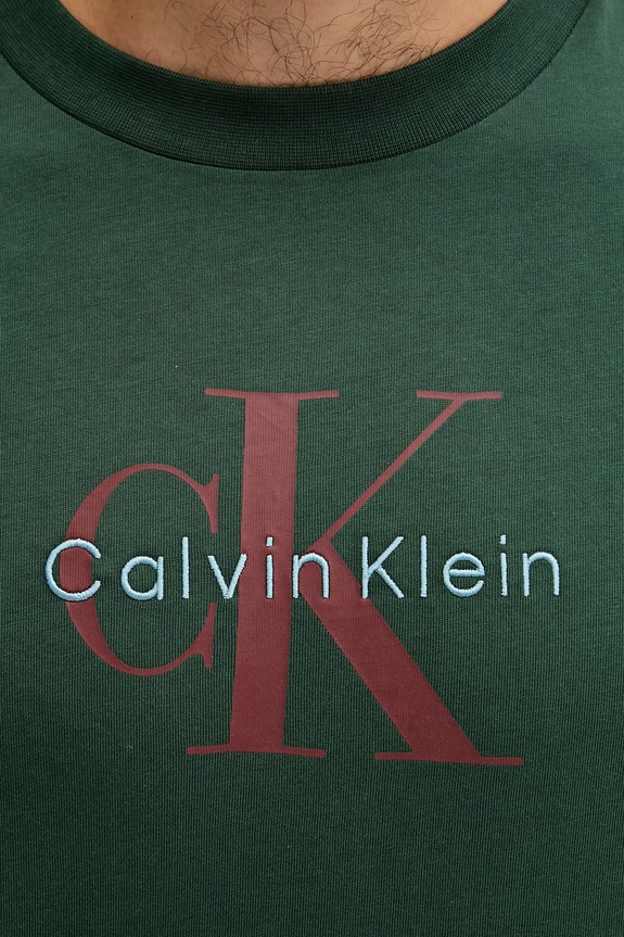 Calvin Klein Jeans tričko pánské bavlněné zelená LV04RB862G