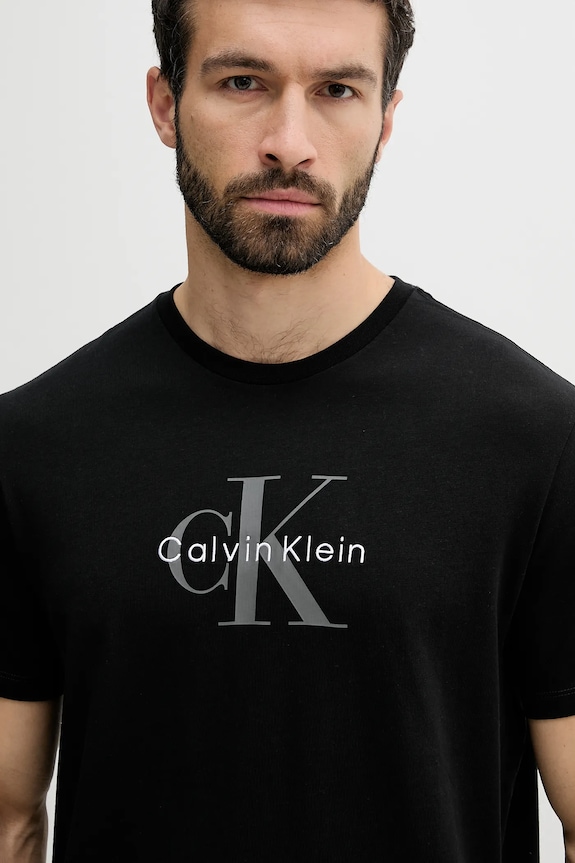 Oblečení Calvin Klein Jeans tričko pánské bavlněné LV04RB862G černá