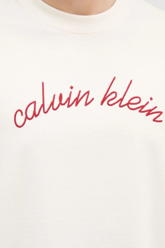Bavlnené tričko Calvin Klein Jeans LV04RC225G béžová