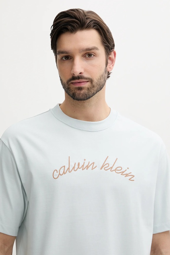 Oblečení Bavlněné tričko Calvin Klein Jeans LV04RC225G šedá