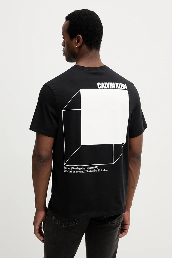 Calvin Klein Jeans t-shirt bawełniany nadruk czarny LV04RC805G