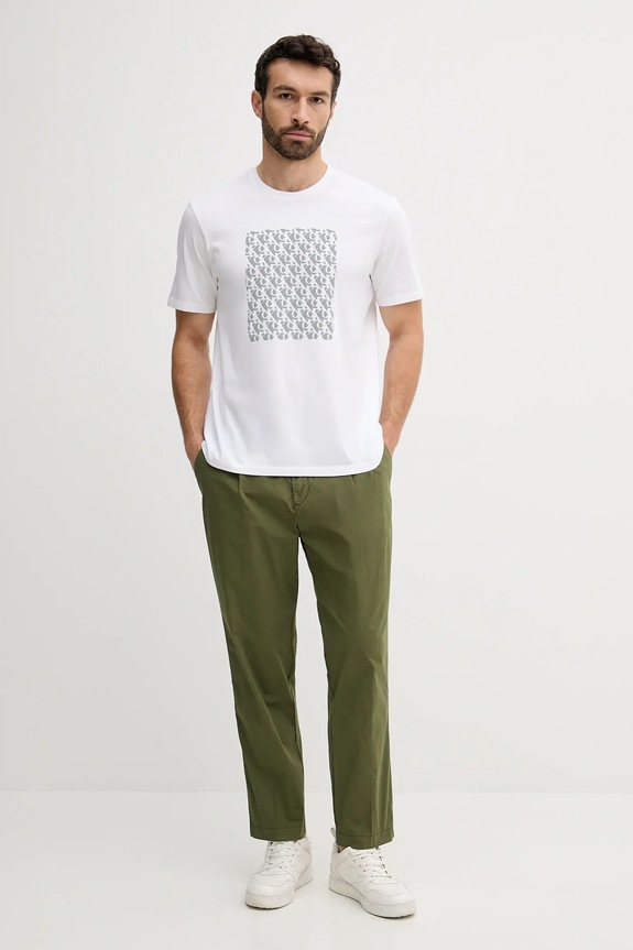 Calvin Klein Jeans tricou din bumbac LV04RC841G alb AW25