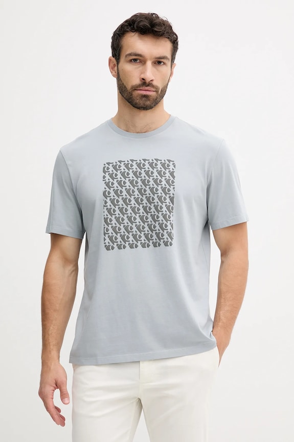 Calvin Klein Jeans tricou din bumbac print gri LV04RC841G