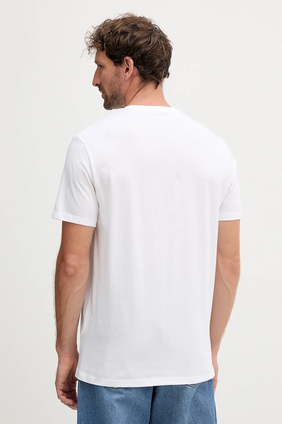Bombažna kratka majica Calvin Klein Jeans LV04RC857G bela AW25