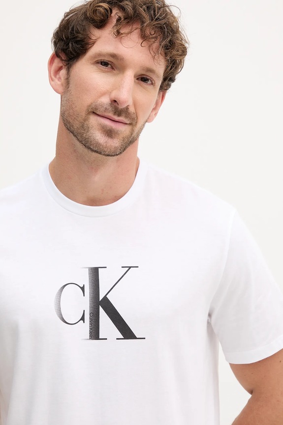 Oblačila Bombažna kratka majica Calvin Klein Jeans LV04RC857G bela