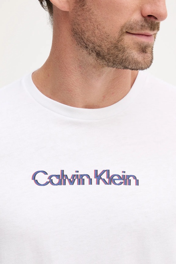 Calvin Klein Jeans t-shirt bawełniany biały LV04RC858G