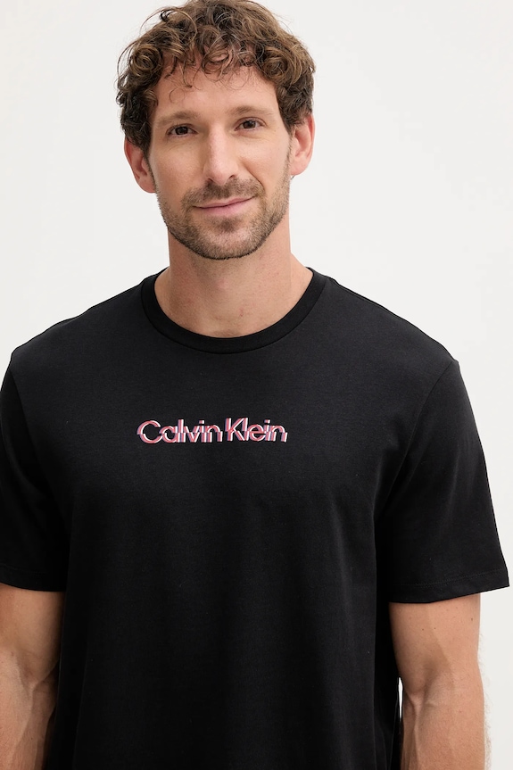 Ρούχα Βαμβακερό μπλουζάκι Calvin Klein Jeans LV04RC858G μαύρο