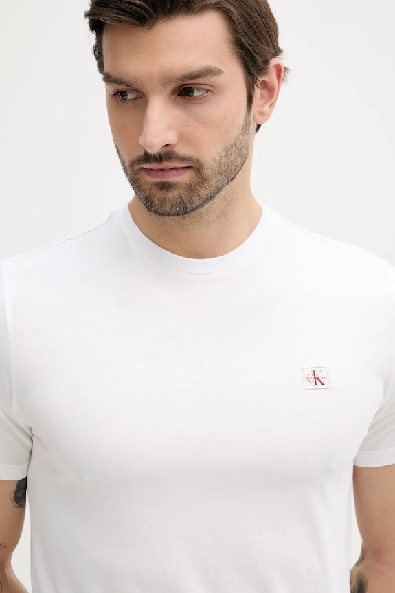 Calvin Klein Jeans férfi pamut T-shirt fehér LV04RC272G