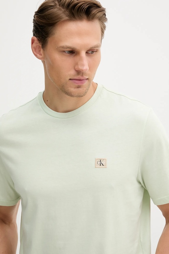 Ρούχα Calvin Klein Jeans t-shirt Ανδρικό βαμβακερό LV04RC272G πράσινο