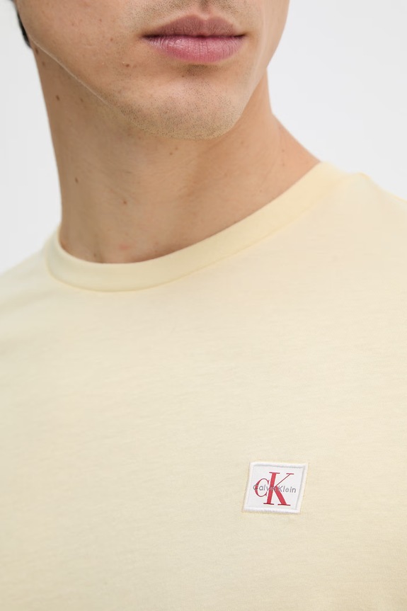 Calvin Klein Jeans t-shirt da uomo in cotone LV04RC272G giallo