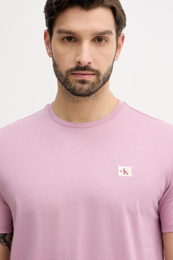 Calvin Klein Jeans t-shirt męski bawełniany różowy LV04RC272G