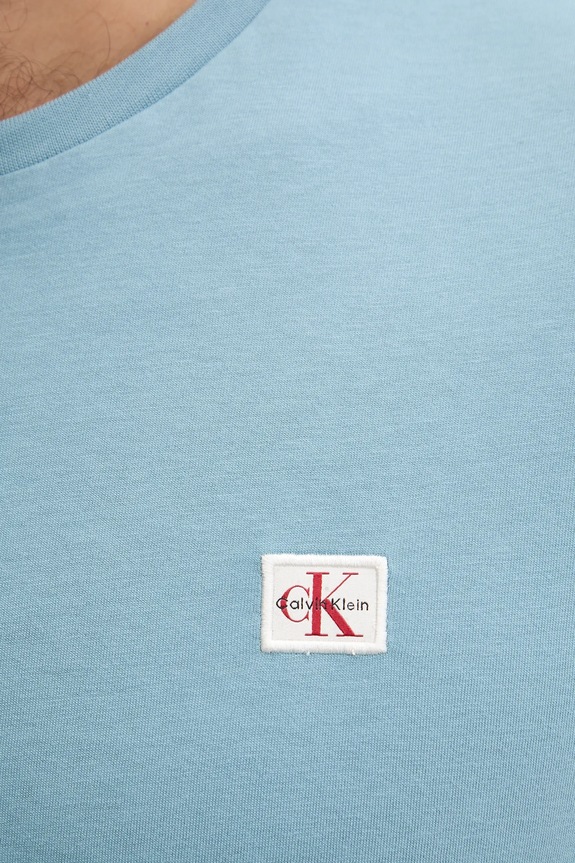 Calvin Klein Jeans t-shirt męski bawełniany niebieski LV04RC272G