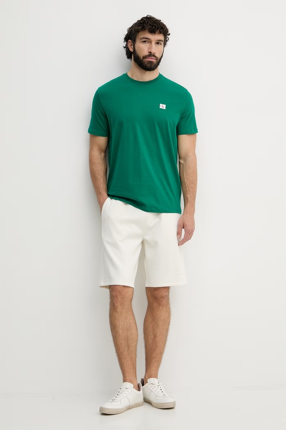 Calvin Klein Jeans tricou bărbați bumbac LV04RC272G verde SS26