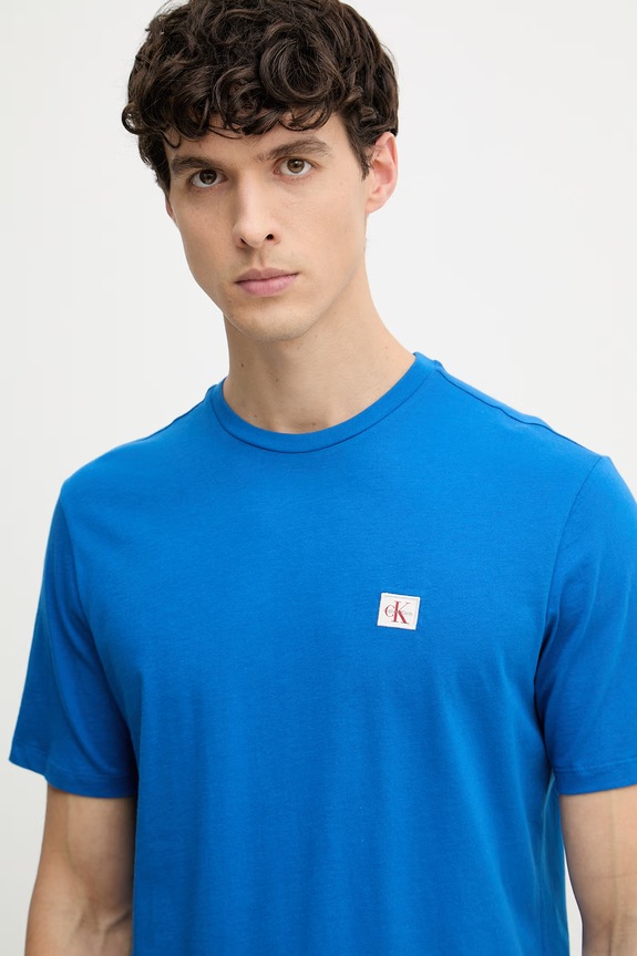 Calvin Klein Jeans Tricou bărbătesc bumbac albastru LV04RC272G
