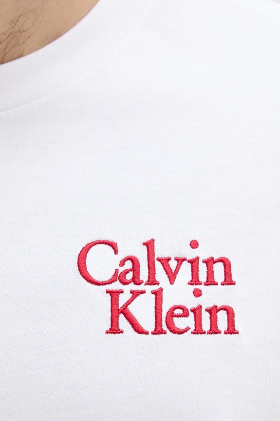 Pamučna majica Calvin Klein Jeans bijela LV04RC808G