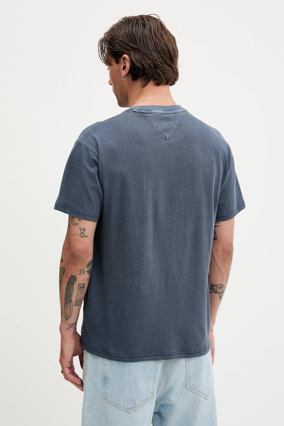 Ρούχα Βαμβακερό μπλουζάκι Tommy Jeans DM0DM21387 μπλε