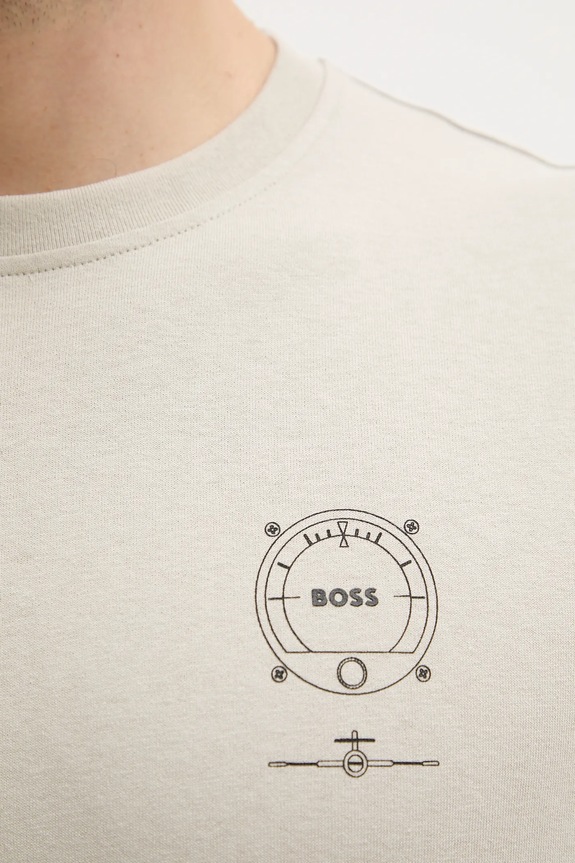 BOSS Orange tricou din bumbac Te_voyage 50546370 gri