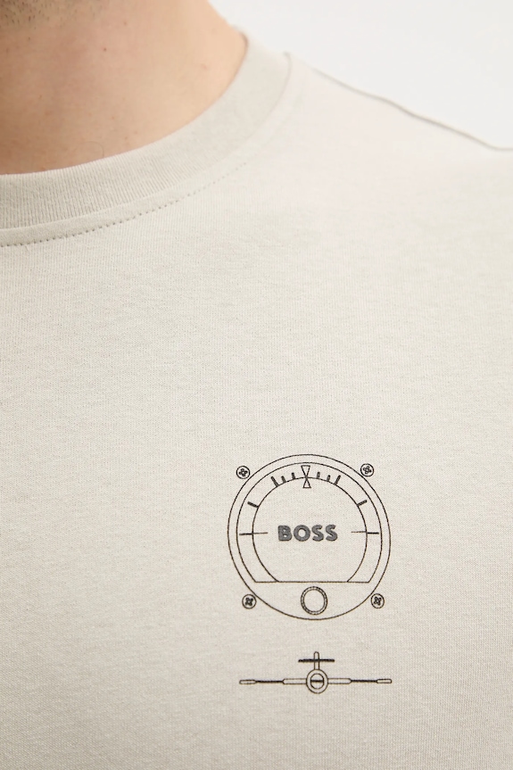 BOSS Orange tricou din bumbac Te_voyage 50546370 gri