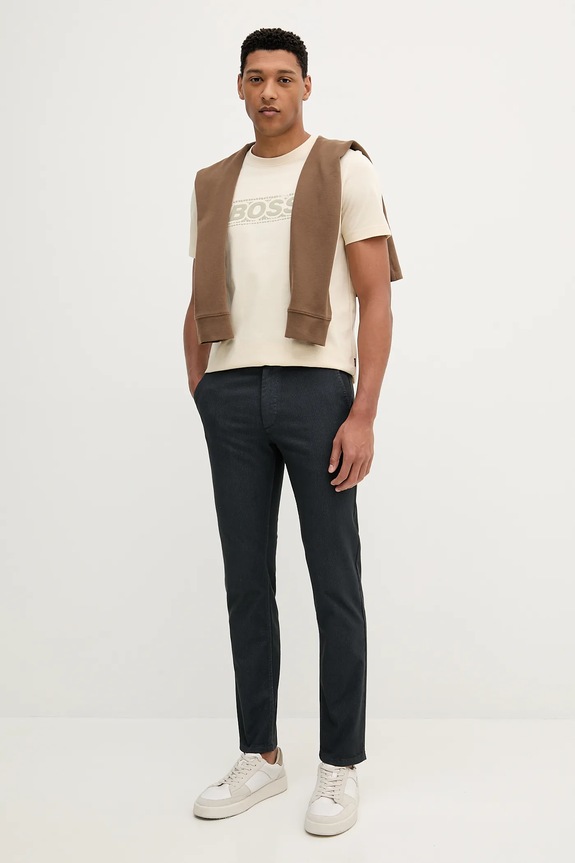 BOSS Orange pamut póló 50546381 bézs AW25