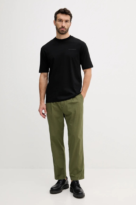 Ruházat Karl Lagerfeld pamut póló 553225.755139 fekete