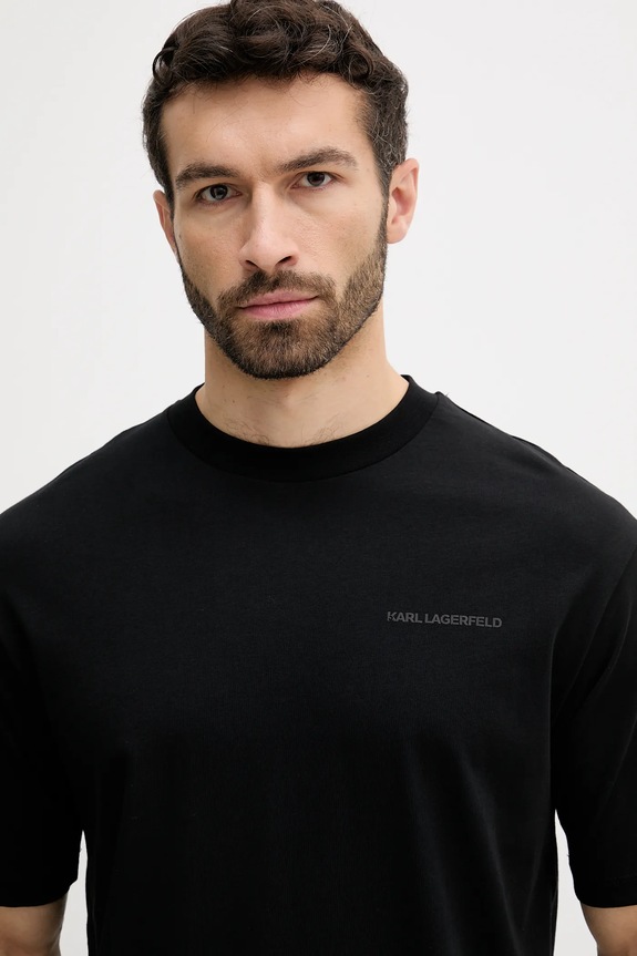 Karl Lagerfeld pamut póló fekete 553225.755139