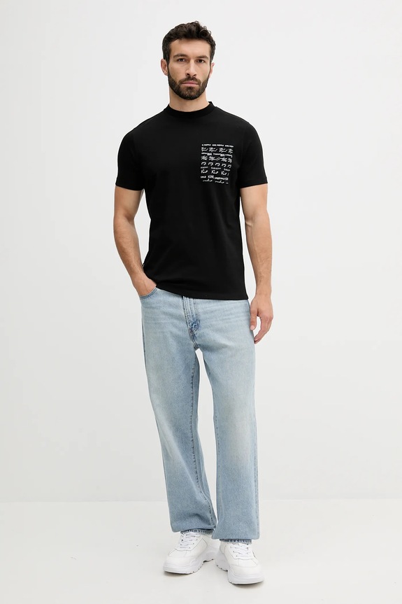 Karl Lagerfeld t-shirt bawełniany 553225.755041 czarny AW25