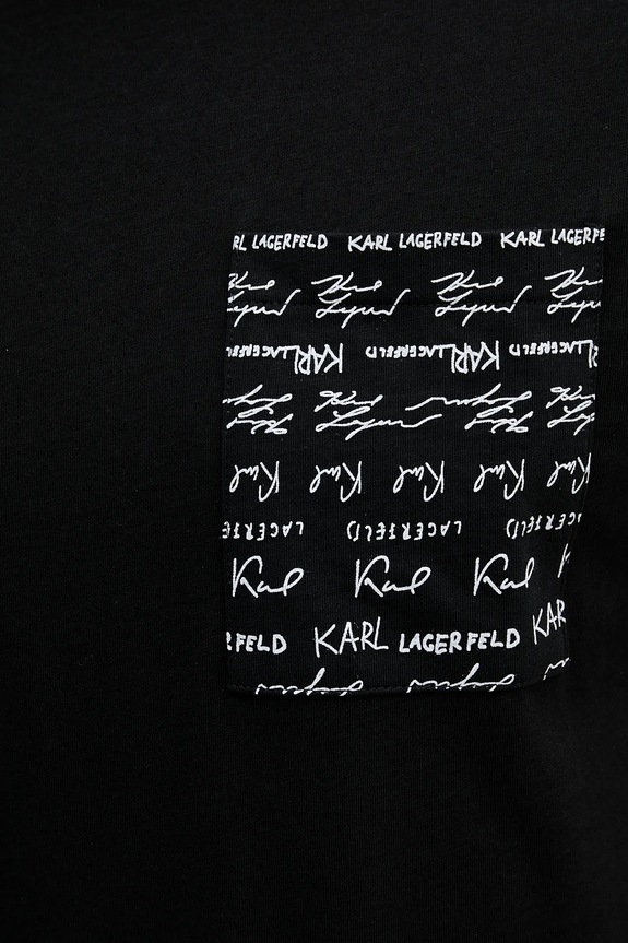Karl Lagerfeld t-shirt bawełniany 553225.755041 czarny