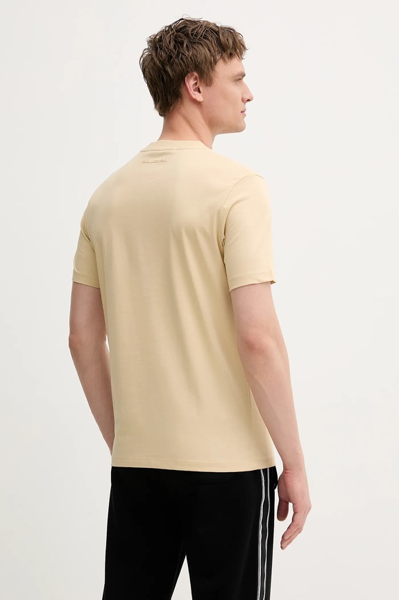 Odzież Karl Lagerfeld t-shirt bawełniany 553225.755036 beżowy