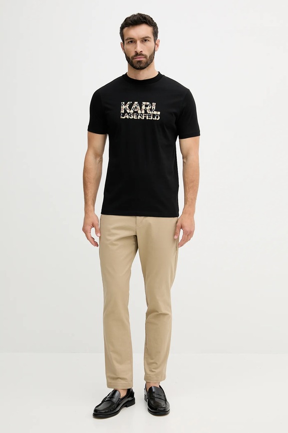 Bavlnené tričko Karl Lagerfeld 553225.755036 čierna AW25