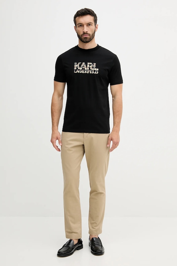 Bavlnené tričko Karl Lagerfeld 553225.755036 čierna AW25