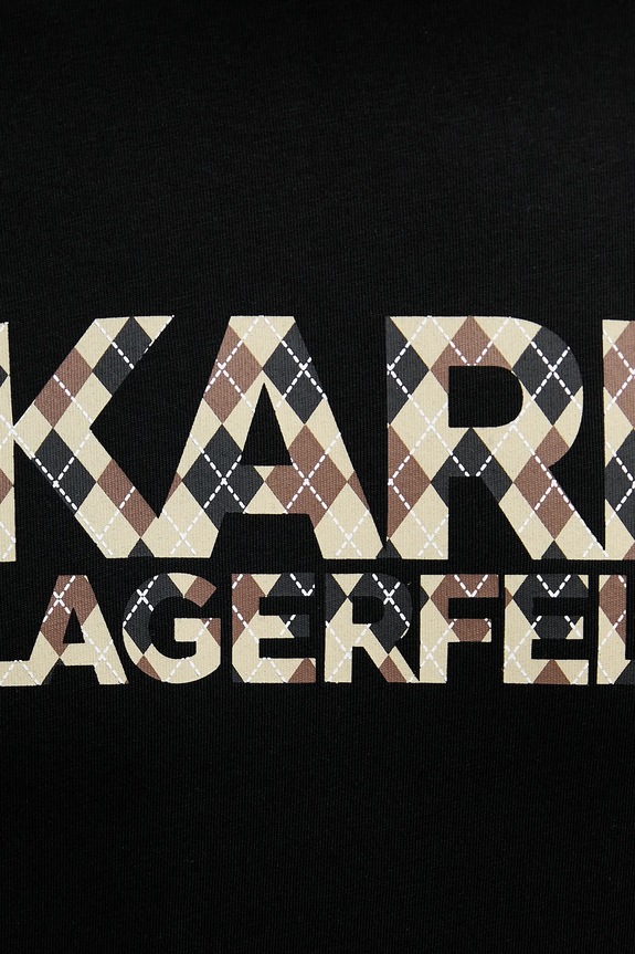 Bavlnené tričko Karl Lagerfeld 553225.755036 čierna