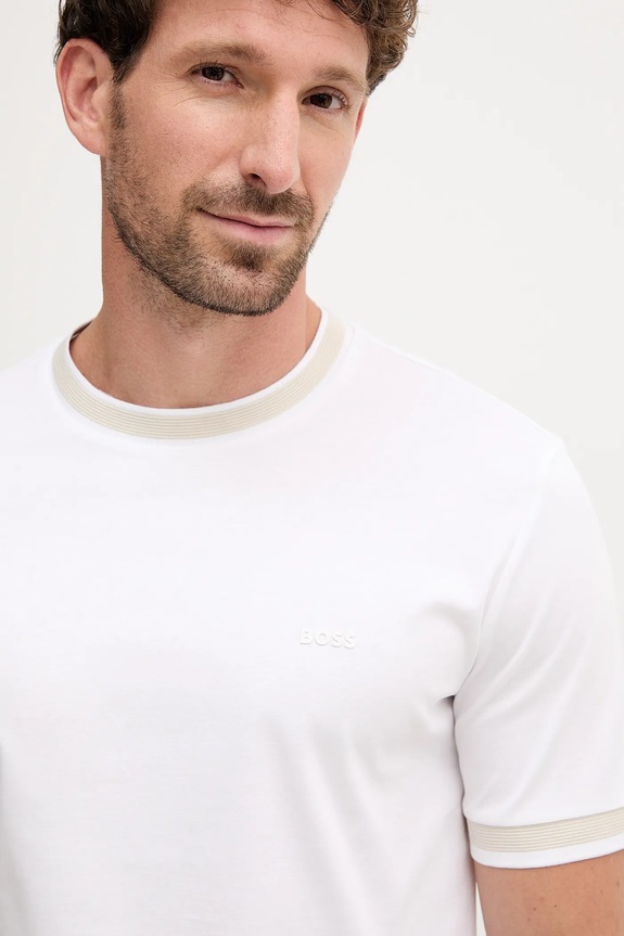 BOSS t-shirt in cotone H-Tessler 200 bianco 50543858