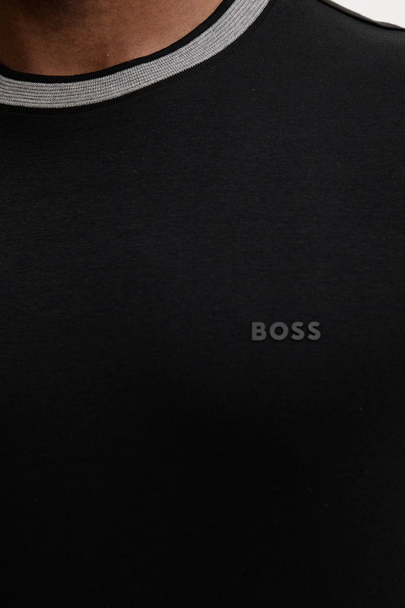 Bombažna kratka majica BOSS H-Tessler 200 50543858 črna