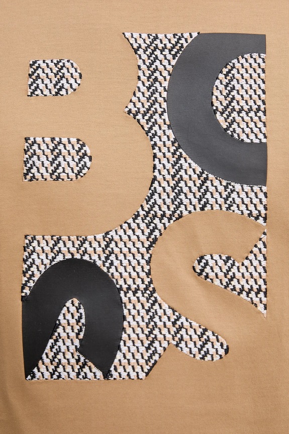 BOSS pamut póló 50543901 bézs