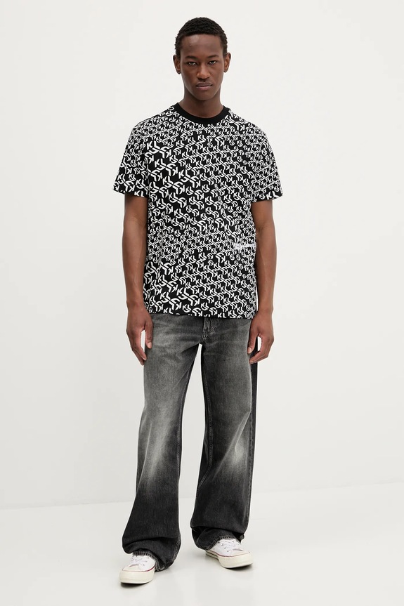 Bavlnené tričko Karl Lagerfeld Jeans A3M17114 čierna AW25