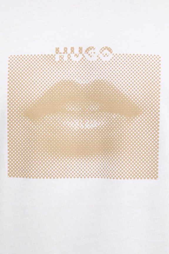 Bavlnené tričko HUGO Deterni 50544496 biela