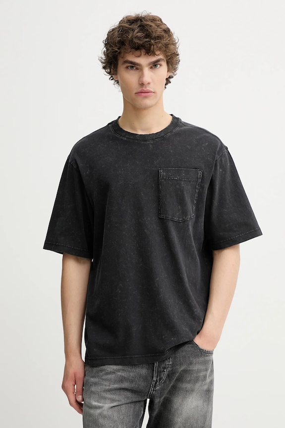 G-Star tricou din bumbac uni negru D26031.C756