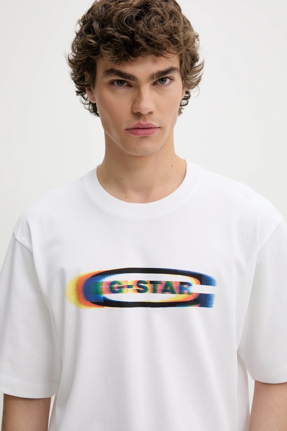 Odzież G-Star t-shirt bawełniany D26039.C784 biały