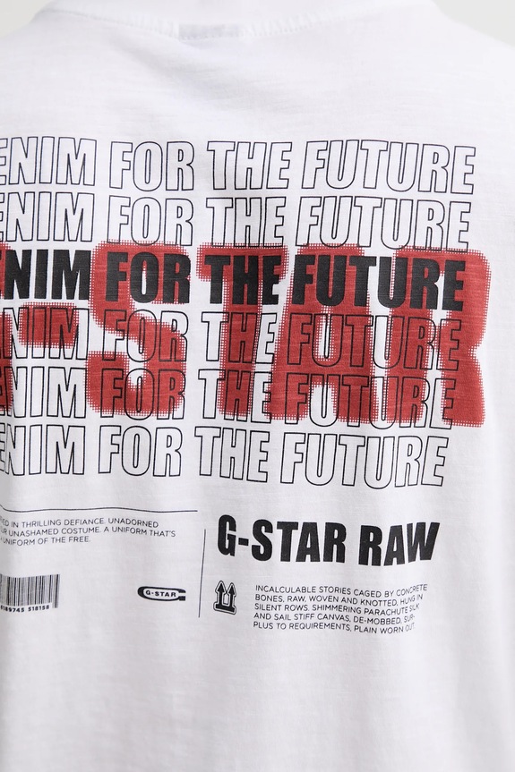 G-Star t-shirt bawełniany D26043.C372 biały