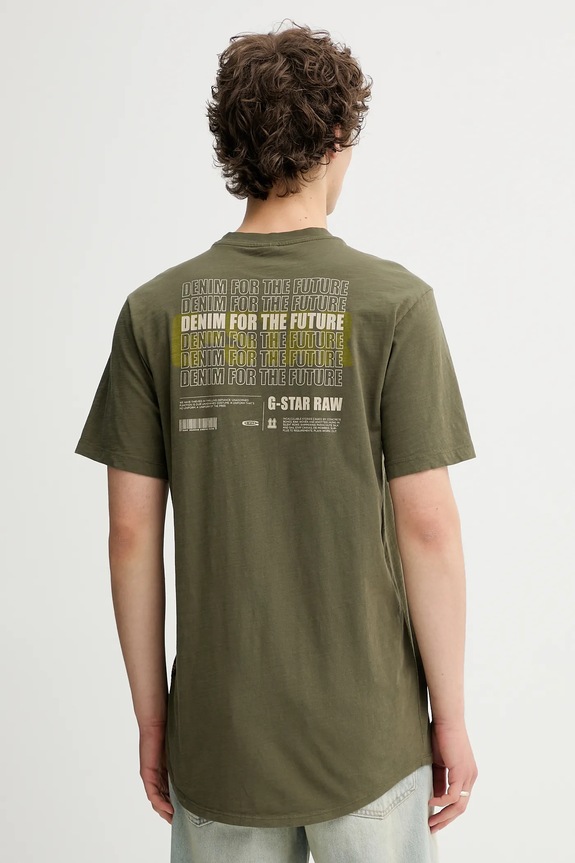 Odzież G-Star t-shirt bawełniany D26043.C372 zielony