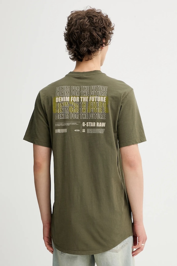 Odzież G-Star t-shirt bawełniany D26043.C372 zielony