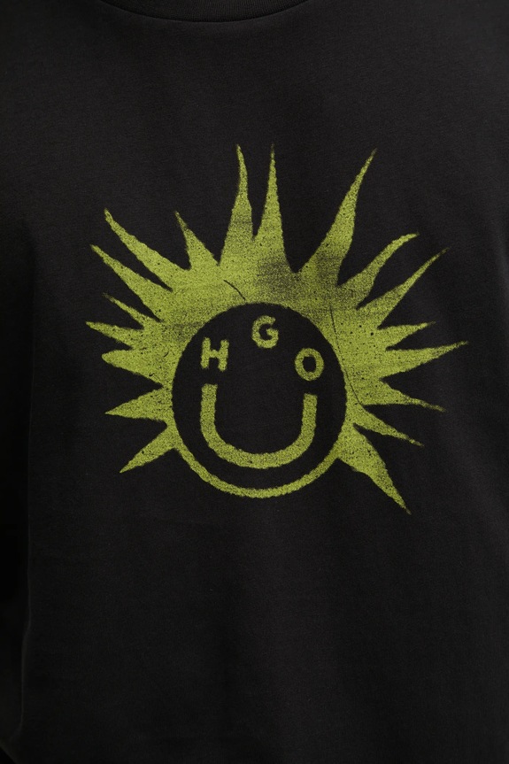 Hugo Blue t-shirt bawełniany Nugix 50543485 czarny